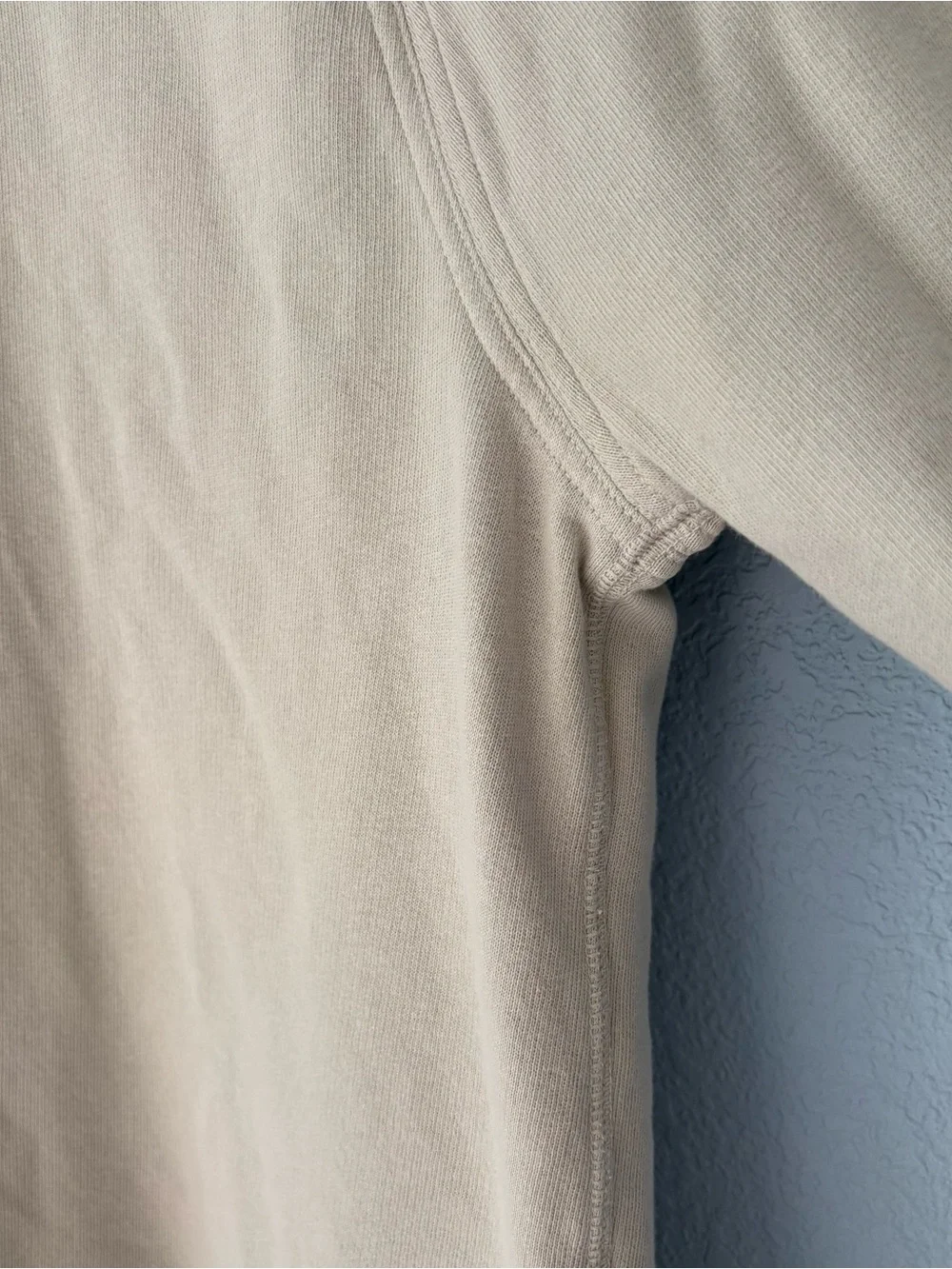Billy Reid Sweatshirt Tinted White Crewneck Sweatshirt Cotton Elbow Patch